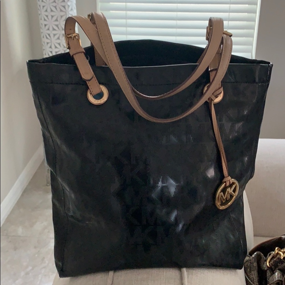 Black Metallic Tote